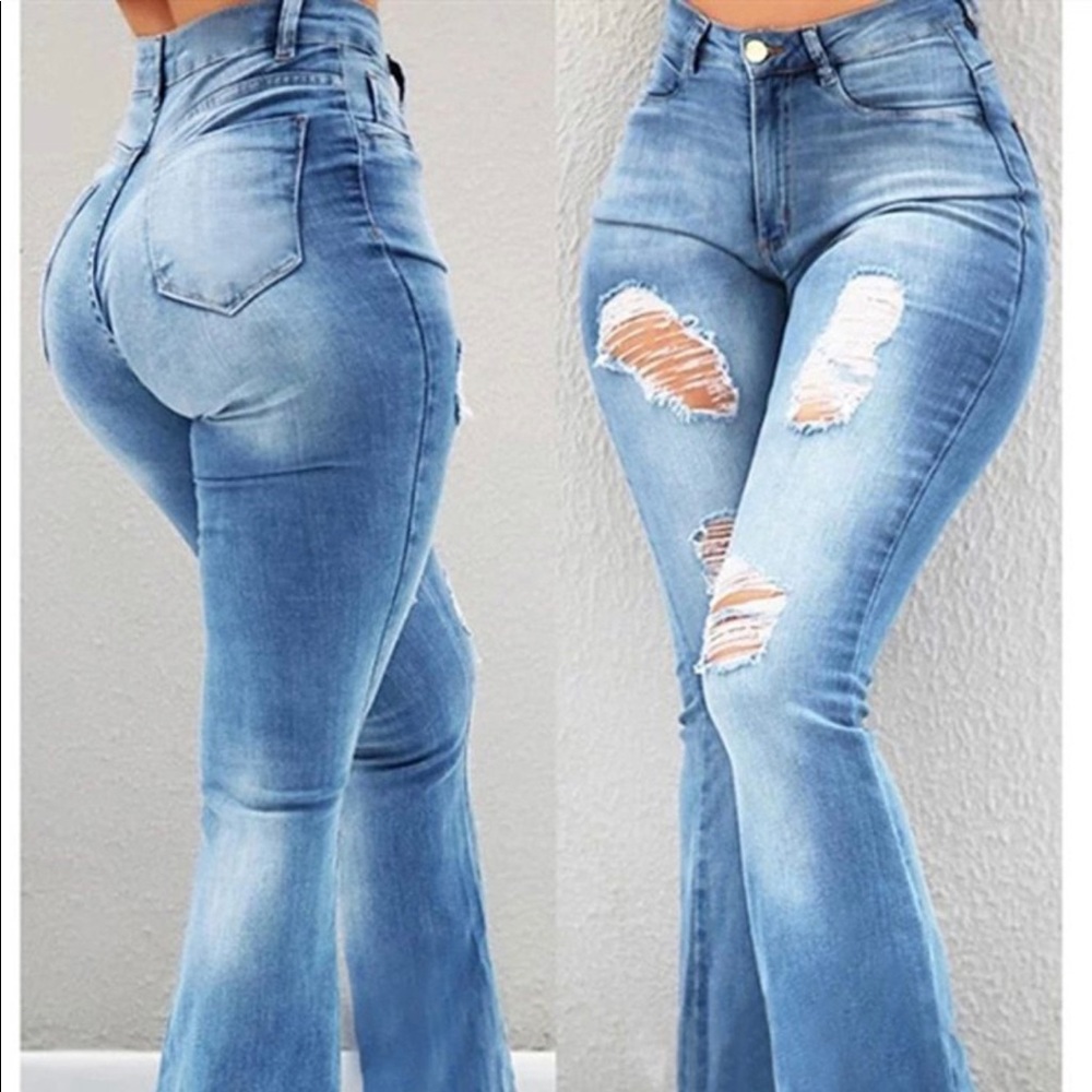 Distressed & Frayed Bellbottom